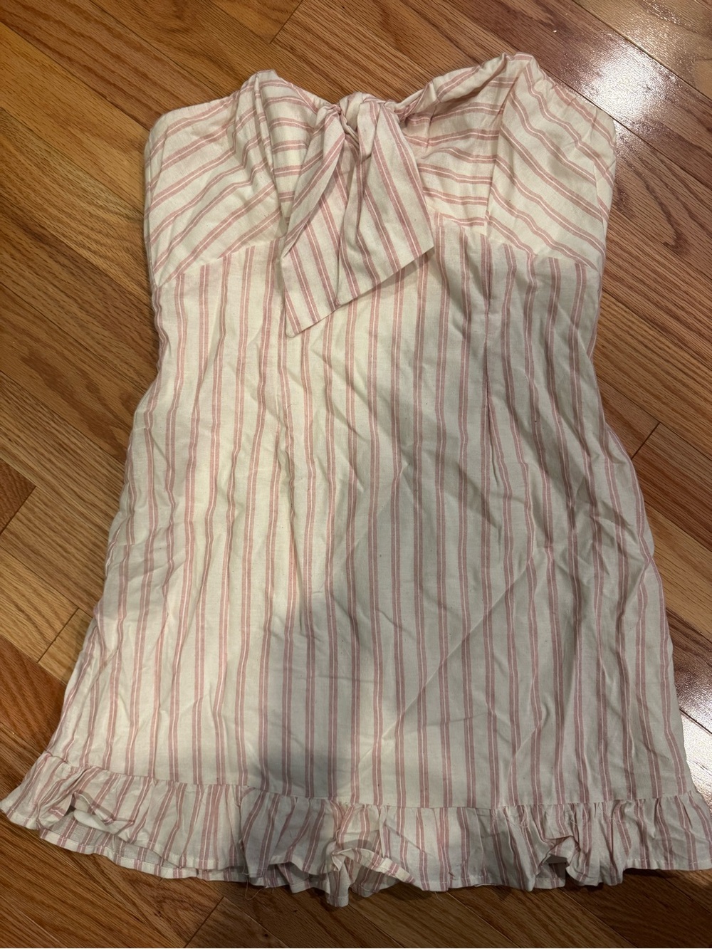 Cotton Candy Cream and Pink Stripe Mini Sundress